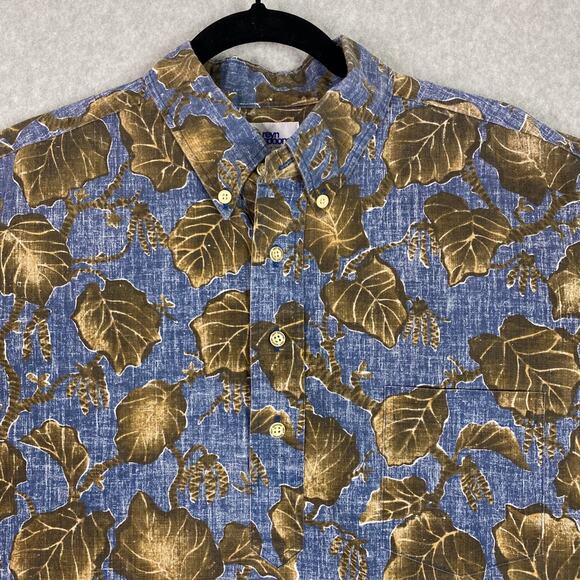 Vintage Reyn Spooner Mens L 1/2 Button Down Hawaiian Shirt All Over Print - Picture 3 of 7